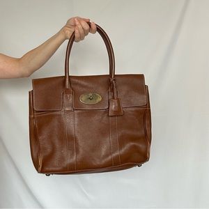 Mulberry Brown Leather Tote Bag